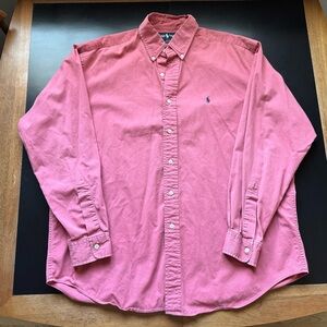Ralph Lauren Large Men's Pink Button-Down Shirt
